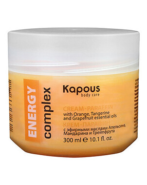 Крем-парафин «ENERGY complex» с эфирными маслами Апельсина, Мандарина и Грейпфрута Kapous, 300 мл